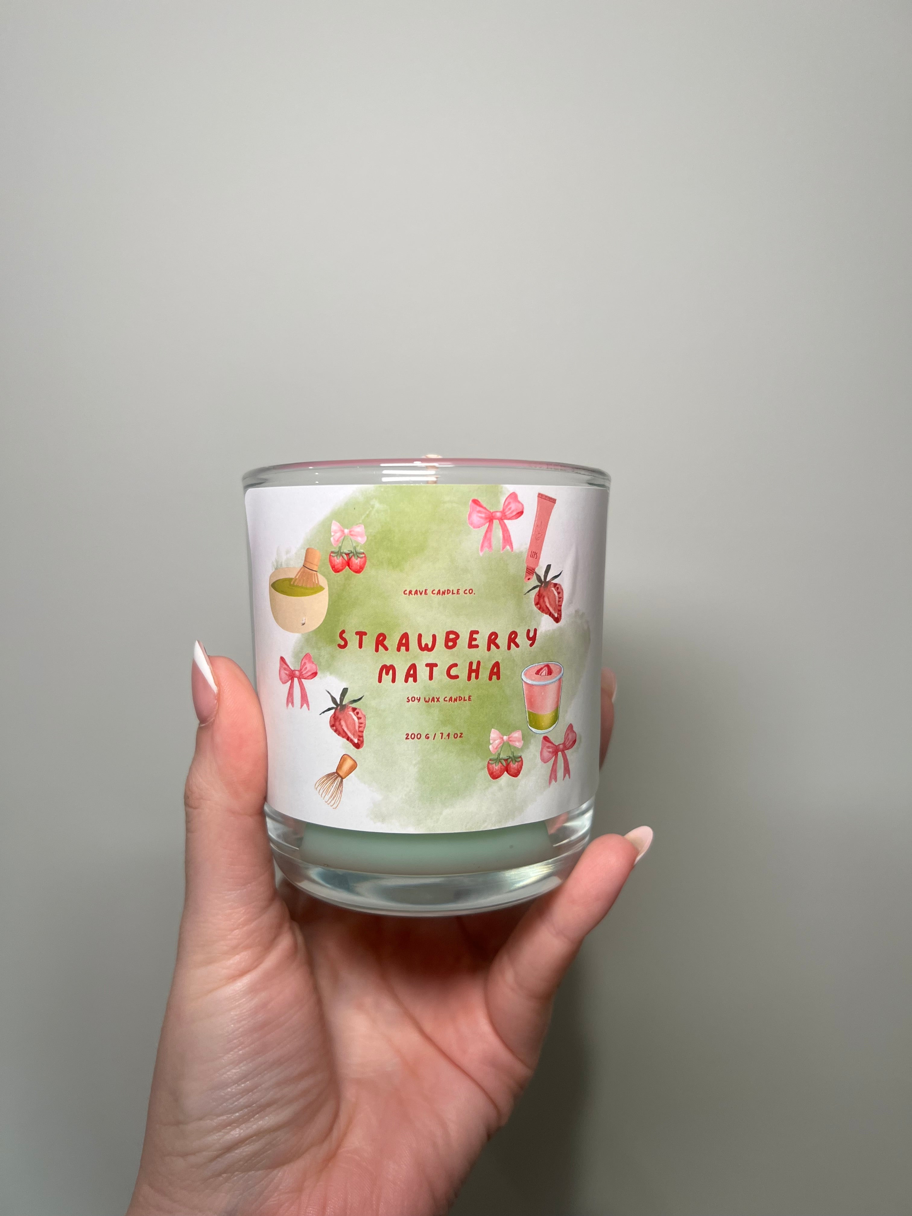Strawberry Matcha Scented Candle 200g